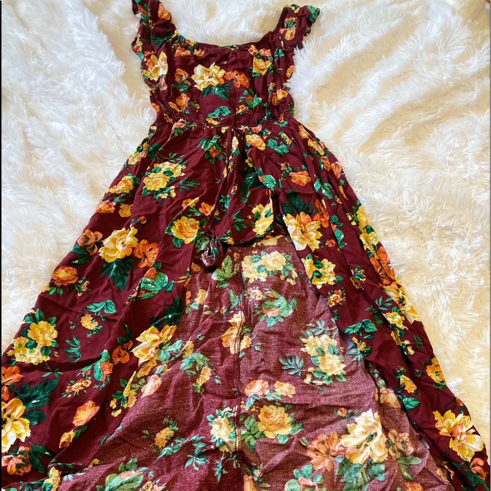 Plum Floral Dress/Romper